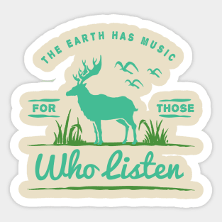 The Earth has Music Sticker